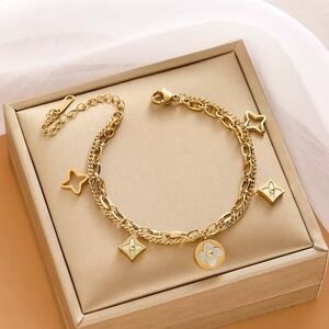 Monogram Bracelet in Gold Titanium Steel